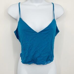 Victoria's Secret Blue Camisole Size Medium Pajamas Sleepwear V Neck